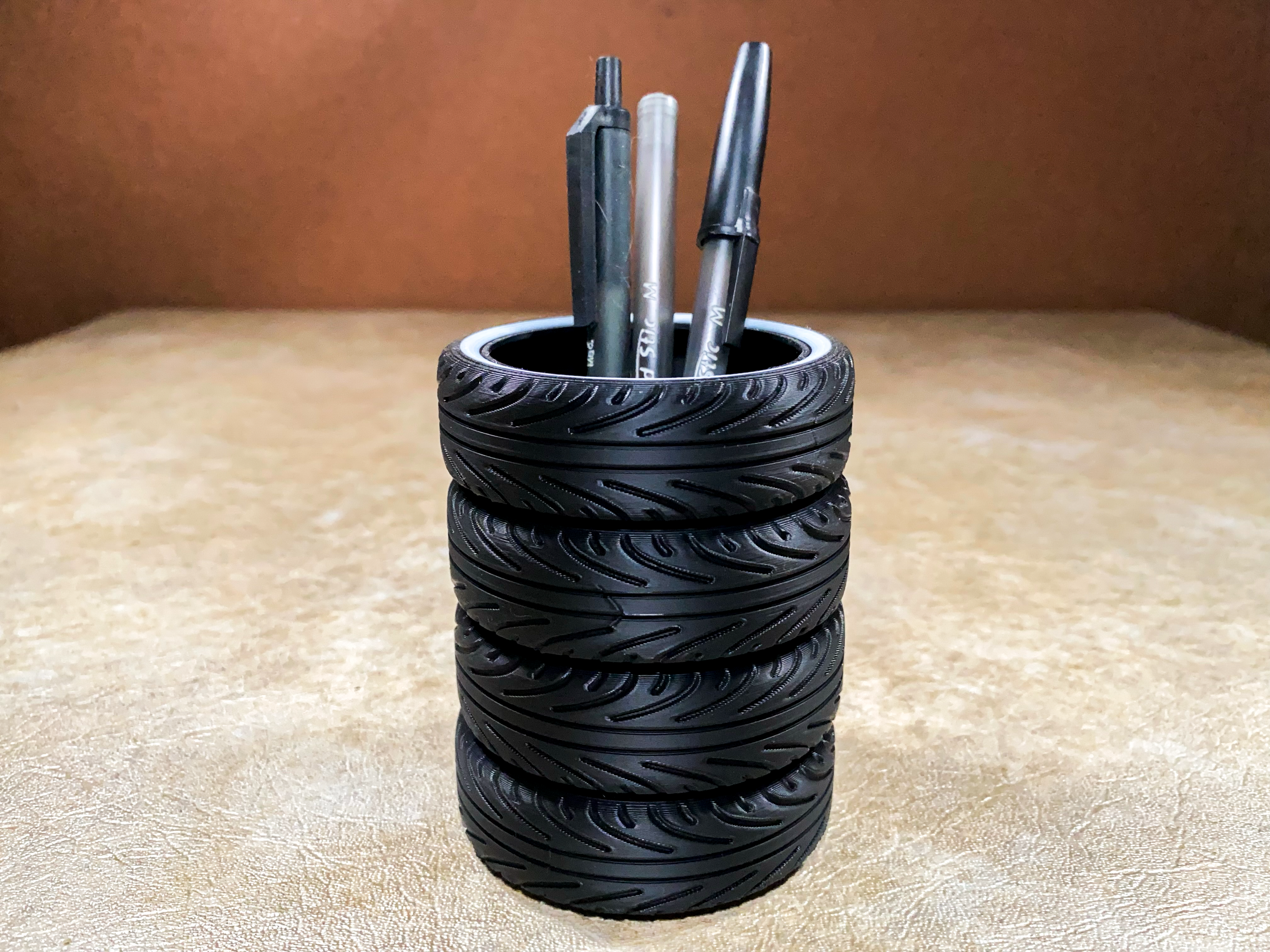 Tire Stack Pen Holder